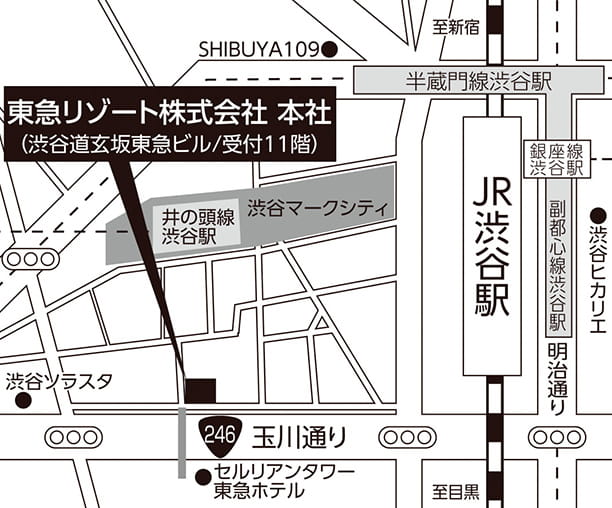 東急リゾート（株）本社マップ