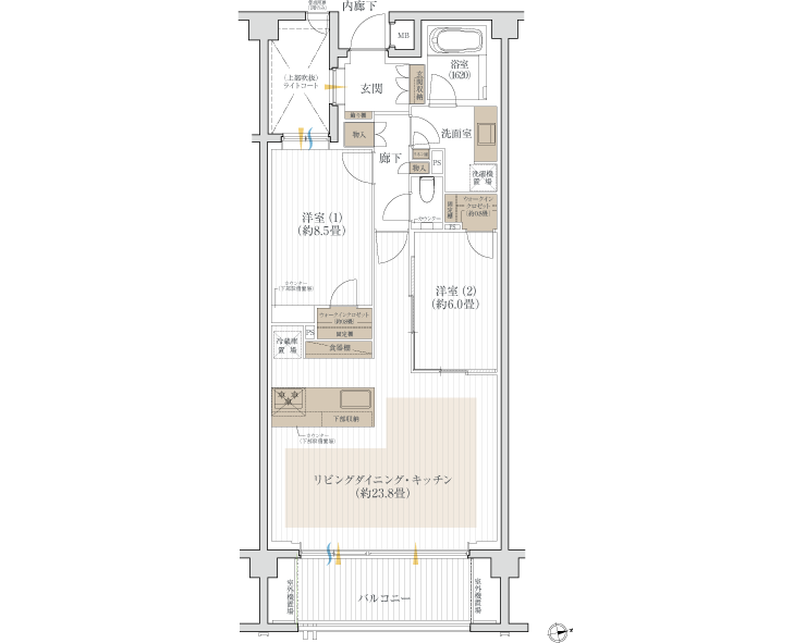 J6タイプ 間取り図